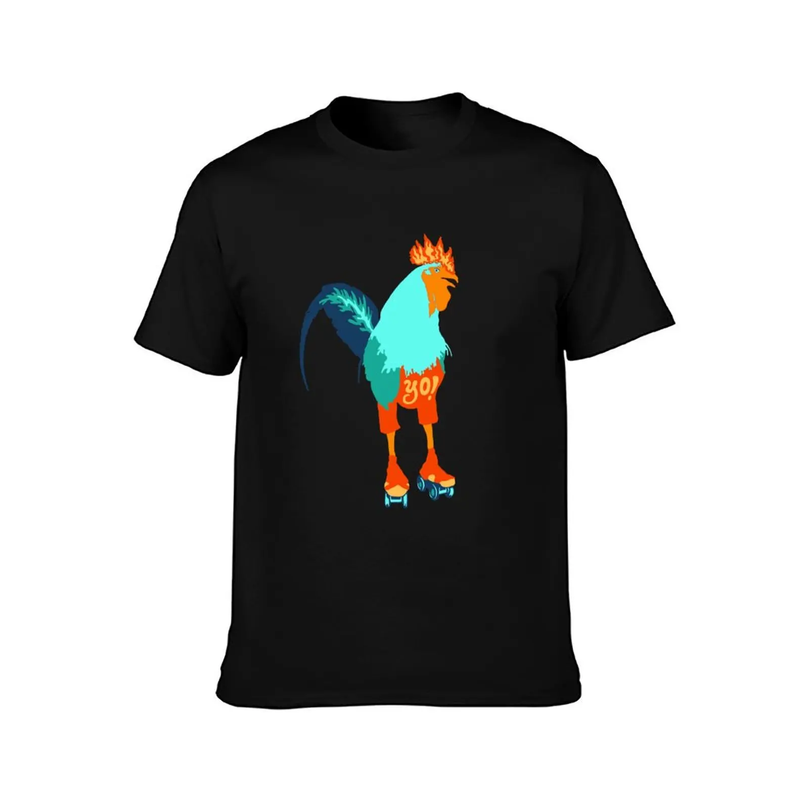 Roller Derby Rooster T-Shirt Summer Casual Cotton Tee Oversized Streetwear Tops Vintage Graphic Print Loose Fit Short Sleeve