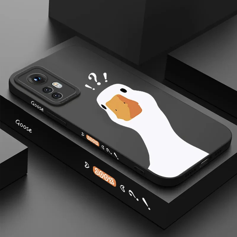 Cartoon Doubt Duck Case For Xiaomi Mi 13 12 Lite 14 13T 12T Poco F5 X5 X3 Pro Redmi 12 13C Note 12 12S 11 10 Soft Silicone Cover