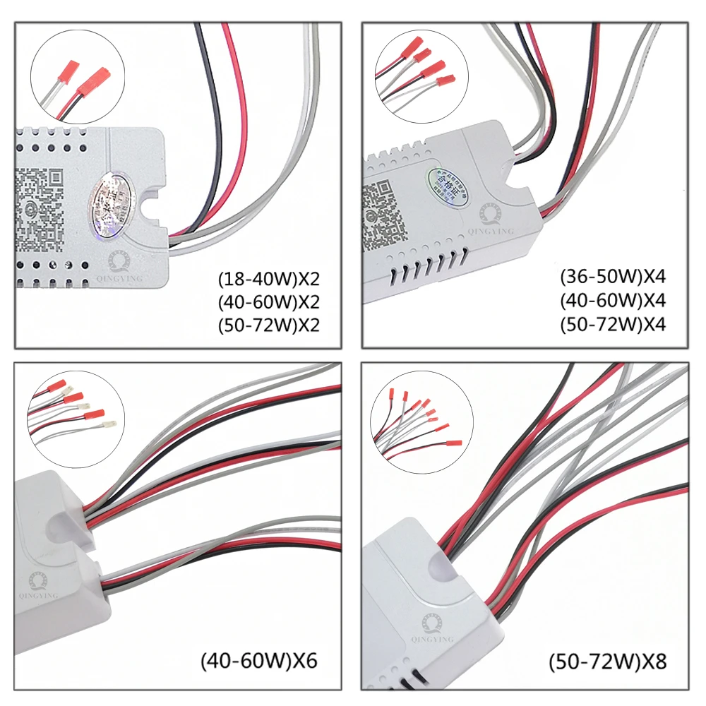 1pcs AC220V 2.4G RF Remote Control Intelligent LED Driver 18-40W 36-50W 40-60W 50-72W X2 X4 X6 X8 240mA Dimming Driver