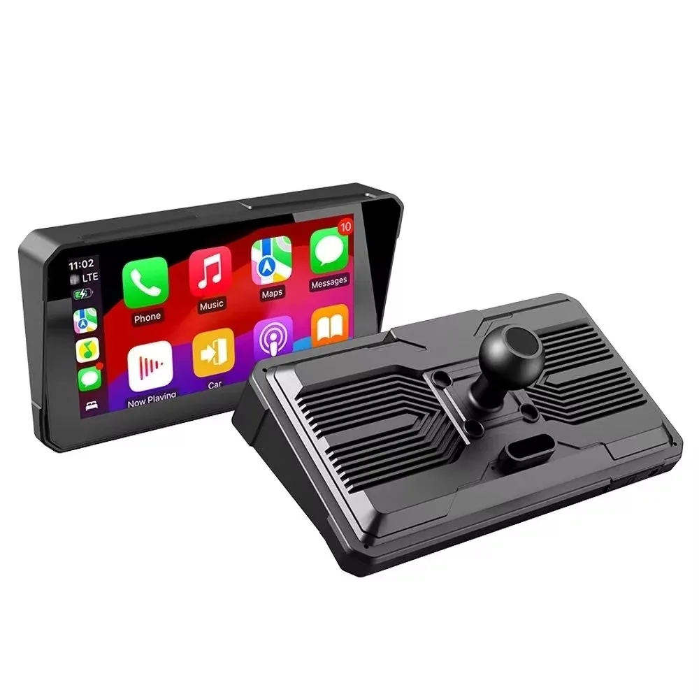 6-Inch PND Motorcycle CarPlay Radio with Touch Screen Android & USB/BT/WiFi Includes MP3/MP4 Players & TV Combination