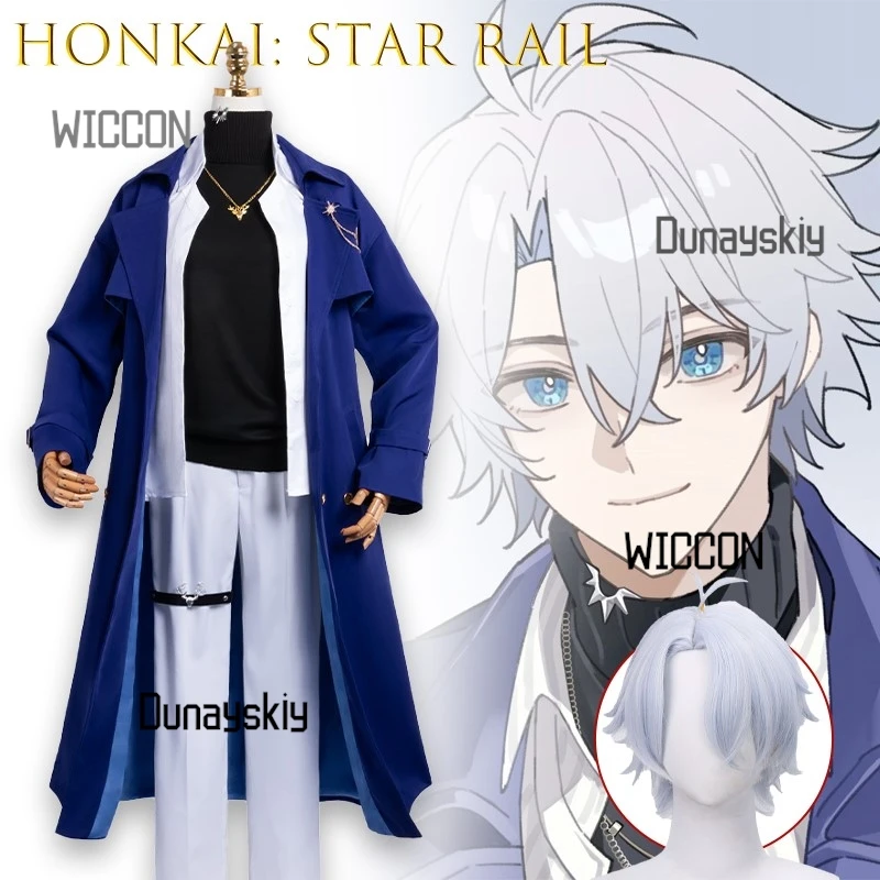 Honkai Star Rail Phainon Cool Men Women Cosplay Costumes Wig Coat Daily High Quality Handsome Party Stage Halloween