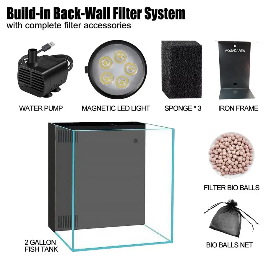 2.5 Gallon Betta Aquarium Kit 4