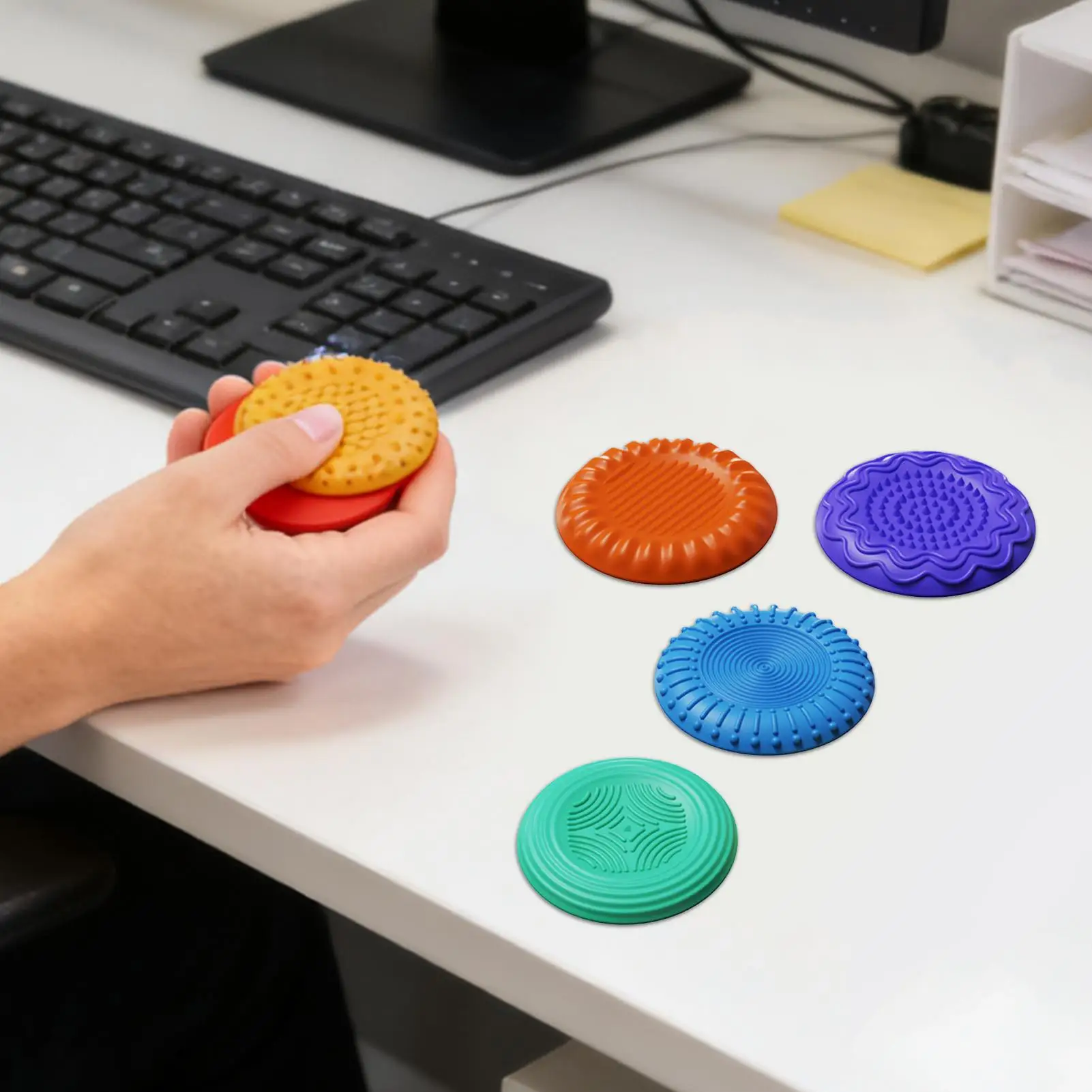 

Sensory Stones 6 Pieces Silicone Stress Relief Toy Sensory Fidget Toys For Kids Teens Adults Office Travelers Car Ride Classroom