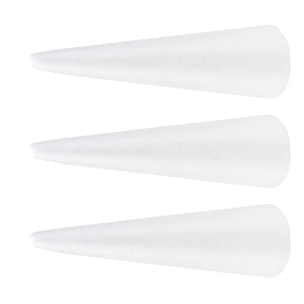 Extra Large Polystyrene Cone Cardboard Cones for Crafts Foam Tots Toys Flower Arrangement Props White Child Canned Goods