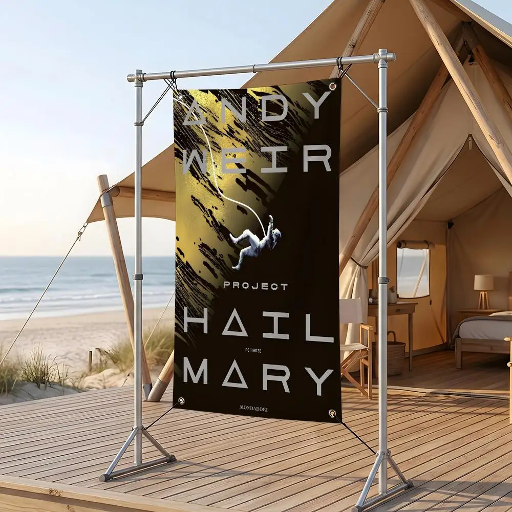 Book P-Project H-Hail M-Mary Flags Cozy Yard Flag 4 Grommets Waterproof Durable Lightweight