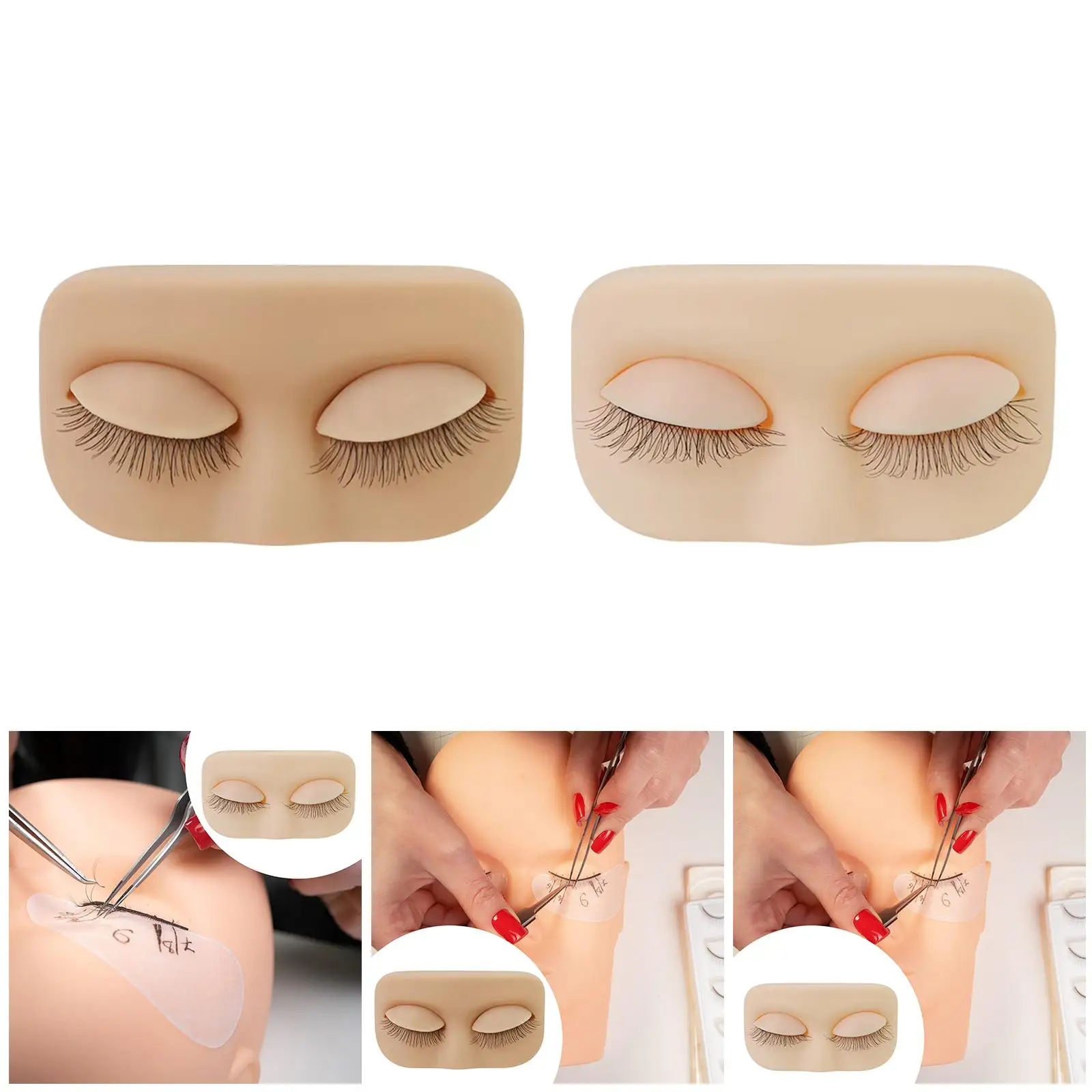 

Маленькая голова манекена с ресницами для домашней практики, учебное пособие для макияжа