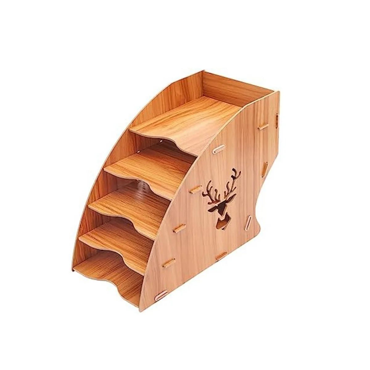 

Wooden Invoice Bill Storage Rack Desktop Paper Organizer File Holder Document Letter Sorter Tray Mail Rack