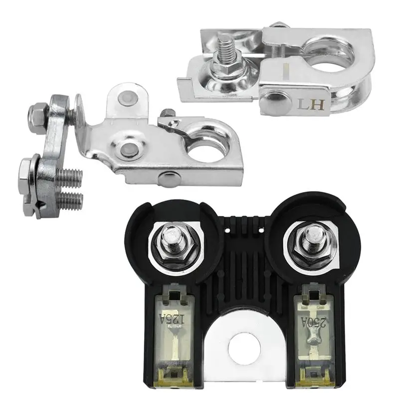 Battery Fuse And Positive & Negative Battery Terminal Clamp For Ford F150 2011-2014 Replace AL3Z-14526-AA ( 125A/250A )