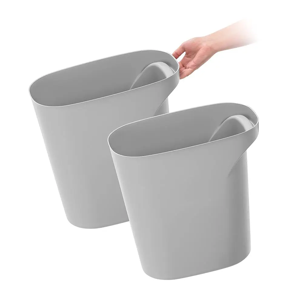 

Small Trash Can Wastebasket with Handle, 6 Gallon / 24 Quart, 2-Pack, for Bathroom, Office, Bedroom, Under Sink, Kitchen, Ga