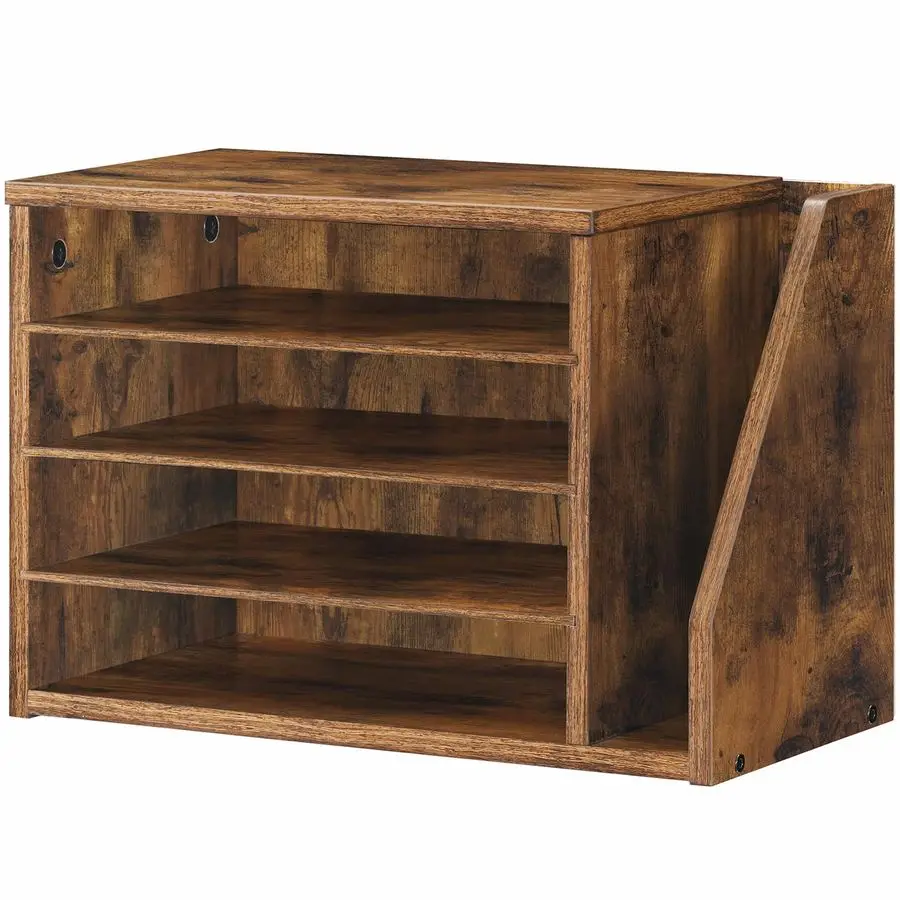 

Mail Sorter, Literature Organizer with Adjustable Shelves, Paper Organizer for Office, Home, Wood Countertop File Holders, Mails