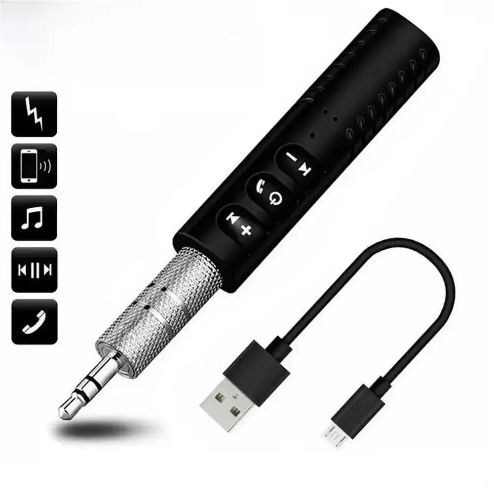 Wireless Bluetooth 5.0 Wireless Audio Receiver Adapter 3.5mm Jack For Car Music Audio Aux A2dp Headphone Reciever Handsfree D7h9