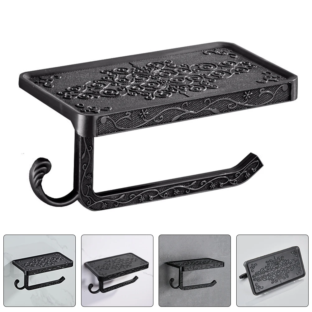 

European Style Retro Hook Rack Travel Vintage Decor Space Aluminum Mount Toilet Paper