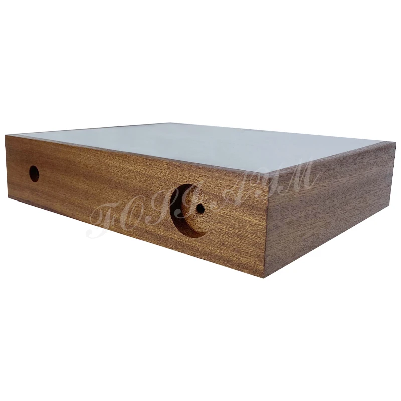 300*60*250mm FOSI AYM Sapele Wood Frame Amplifier Case Solid Wood Preamplifier Case Vacuum Tube Amplifier Chassis Shell DIY Box