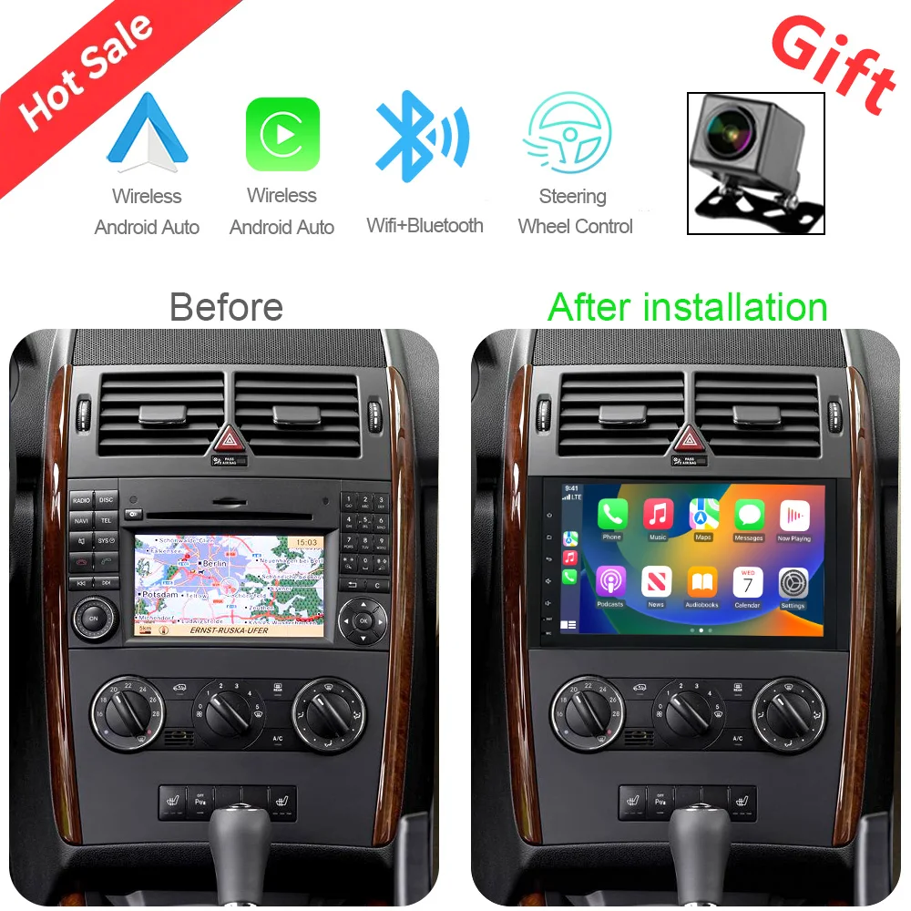 

CHSTEK Android 13 Car Radio For Mercedes Benz Sprinter W906 W169 W245 Vito Viano W639 W447 Stereo Carplay WIFI GPS BT Head Unit