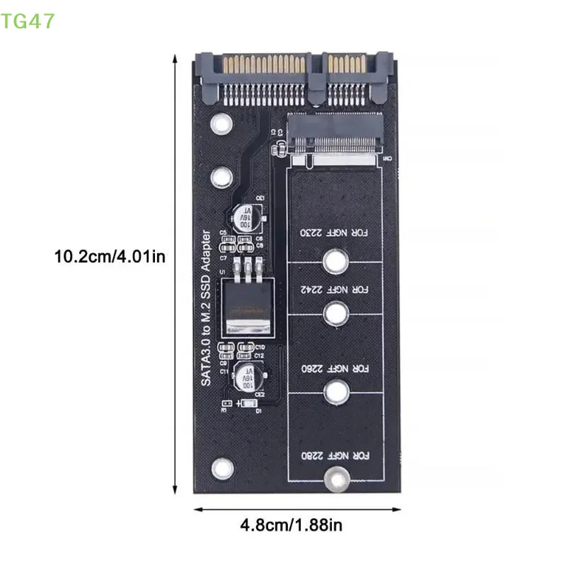 【EL】1Pcs High Efficiency SATA M2.SSD Convert Adapter Card M2 To SATA3 Adapter Card NVME SSD Upgraded SATA 6 Gbps NGFF Adapter