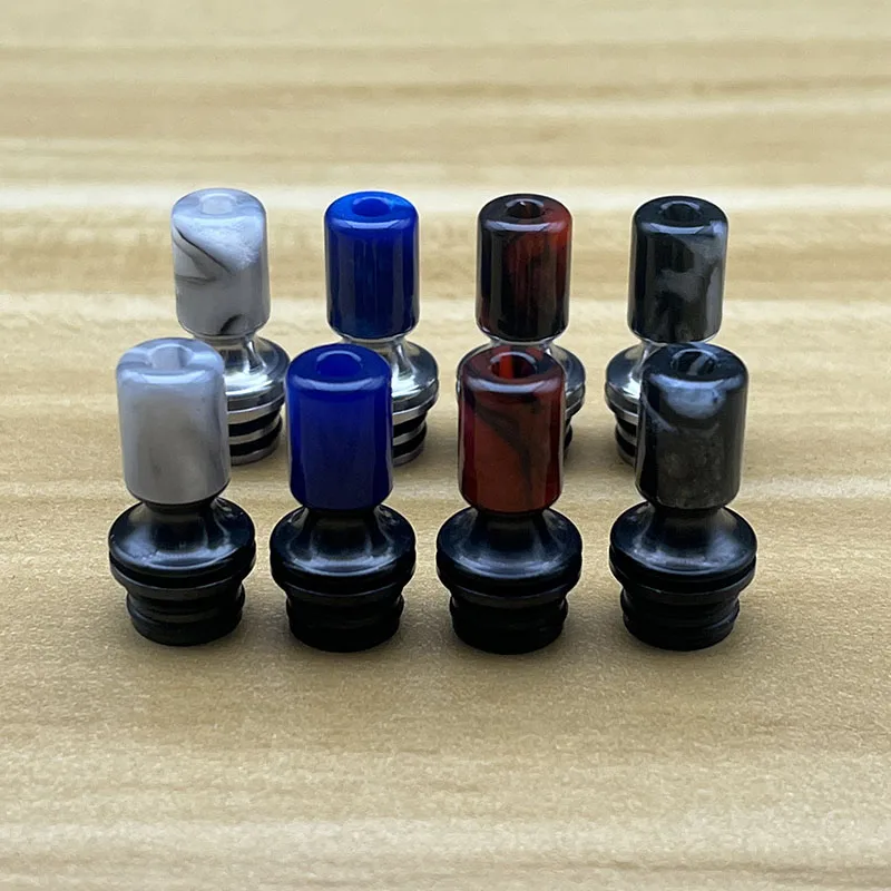 Punta de goteo de resina de acero inoxidable 510, diámetro interior de 2,8mm para accesorio de vapeo de tanque RDA RTA