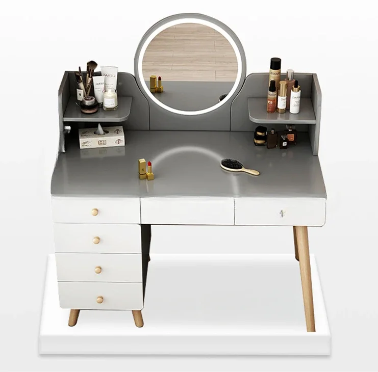 

Makeup Table, Dressing Table, Bedroom, Simple and Modern Small Unit Master Bedroom, Makeup Mirror,Makeup Table,
