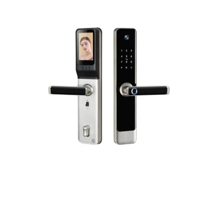 

YyhcPoland Screen Type 6085 Mortise Waterproof Tuya Face Recognition Smart Lock Front Door With Camera