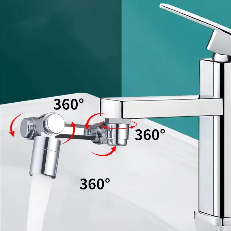 1080° Universal Rotation Faucet Extender Sprayer Head Kitchen Robot Arm Extension Faucets Mixer Aerator Bubbler Water Tap Nozzle