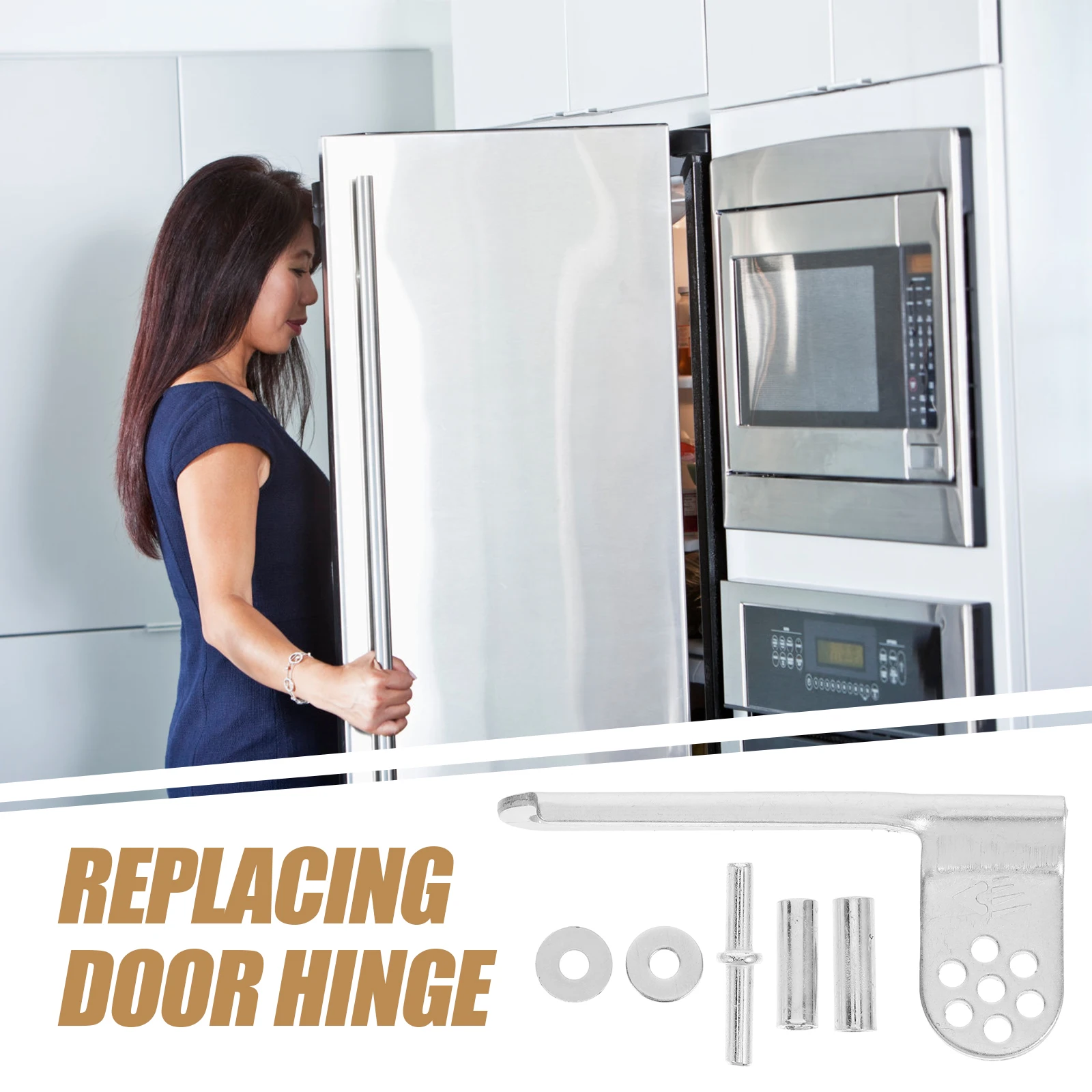 

Alloy Metal Refrigerator Door Hinge Parts Freezer Hinge Replacement Durable Smooth Surface Replacement Hinges for Fridge Door