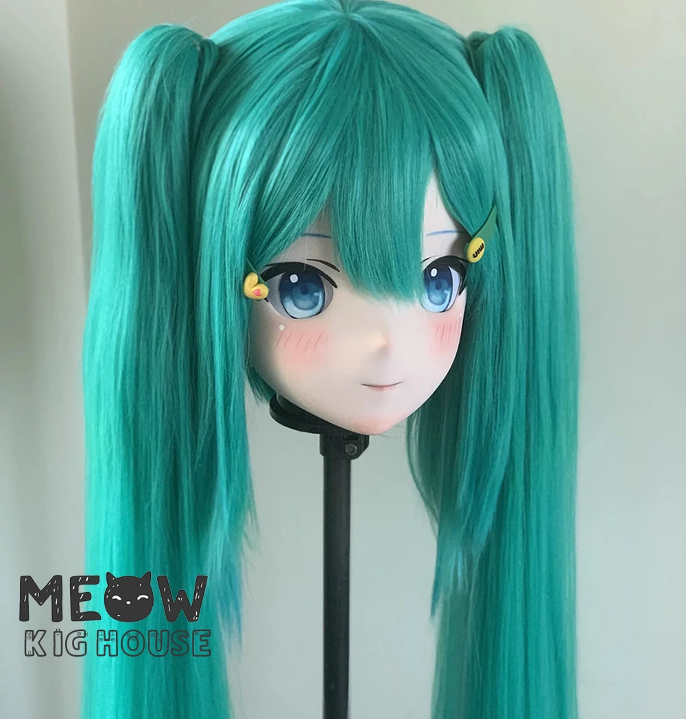 (STK012) Stock PLA Material Full Head Lockable Crossdress Male to Female Japanese Cartoon Anime Game Character Kigurumi Mask