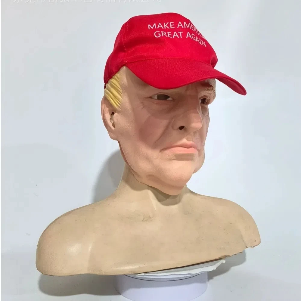 Realistic Donald Trump Mask Latex Celebrity Imitative Headgear President Cosplay Costume Props Head Cover Mask Cosplay