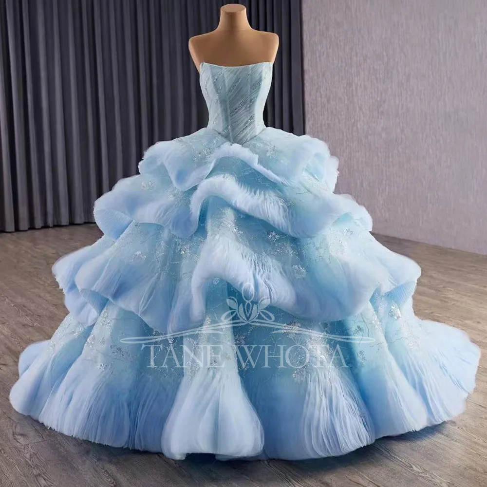 

Роскошное вечернее платье без бретелек без рукавов с кристаллами и бисером, расшитое блестками, синее длинное платье со шнуровкой сзади для особых случаев