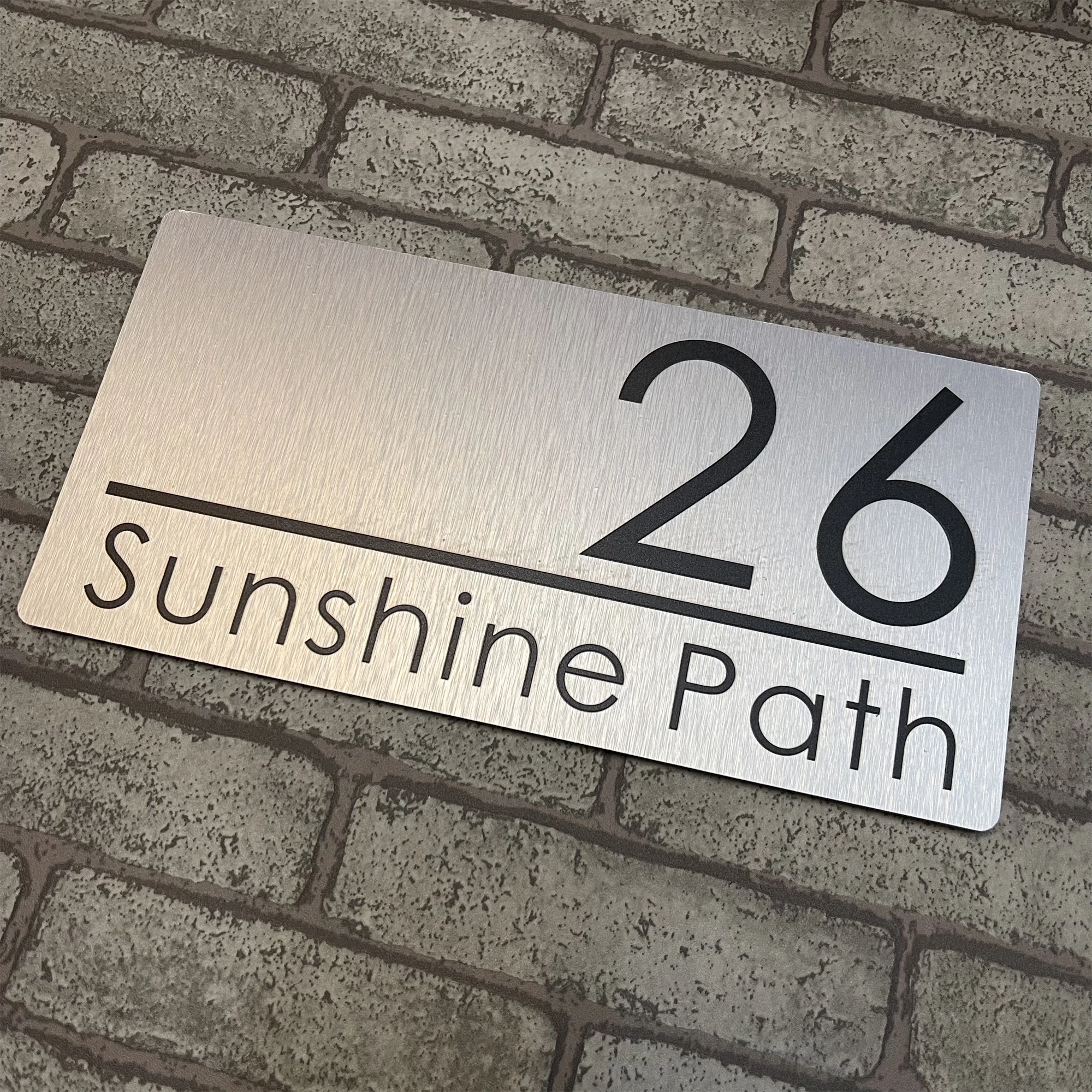 

Personalized 3D Floating House Number Sign - Custom Modern Metal Aluminum Address Plaque for Door Street, and Outdoor Wall Mount