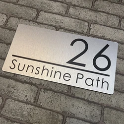Personalized 3D Floating House Number Sign - Custom Modern Metal Aluminum Address Plaque for Door Street, and Outdoor Wall Mount