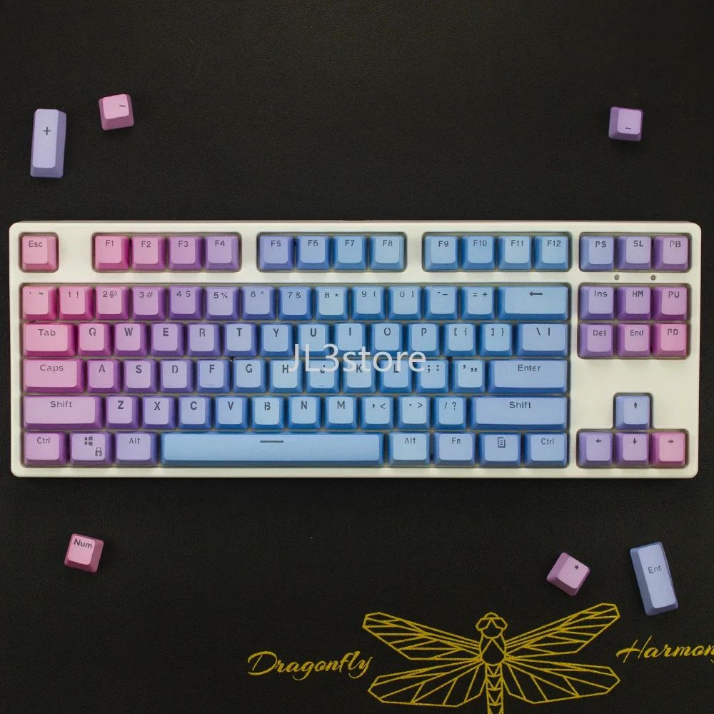 

Gradual change dip PBT transparent keycap mechanical keyboard keycap large F male mode keyboard keycap