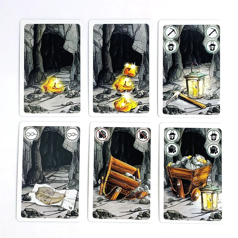 Board Game Cards Table Games English Version Card Games Dwarf Gold Mine Digging Miner Card Game Halloween and Christmas Games