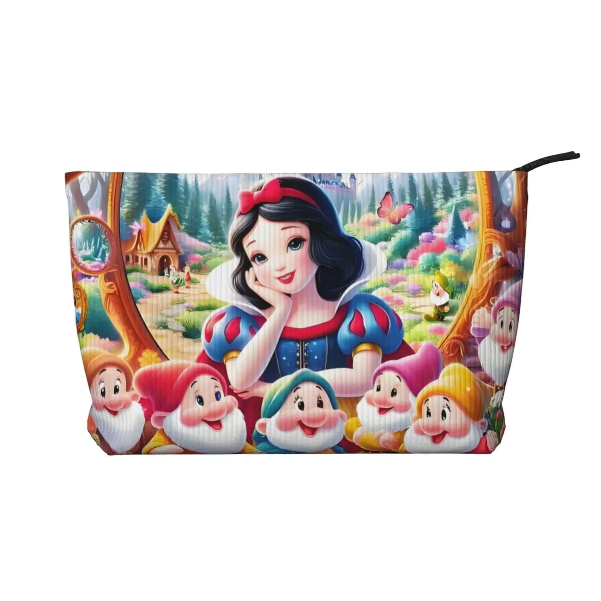 Bolsa de cosméticos de viaje Blancanieves y los siete enanitos, neceser de dibujos animados de Anime para mujer, organizador de maquillaje, Kit Dopp de almacenamiento de belleza para mujer