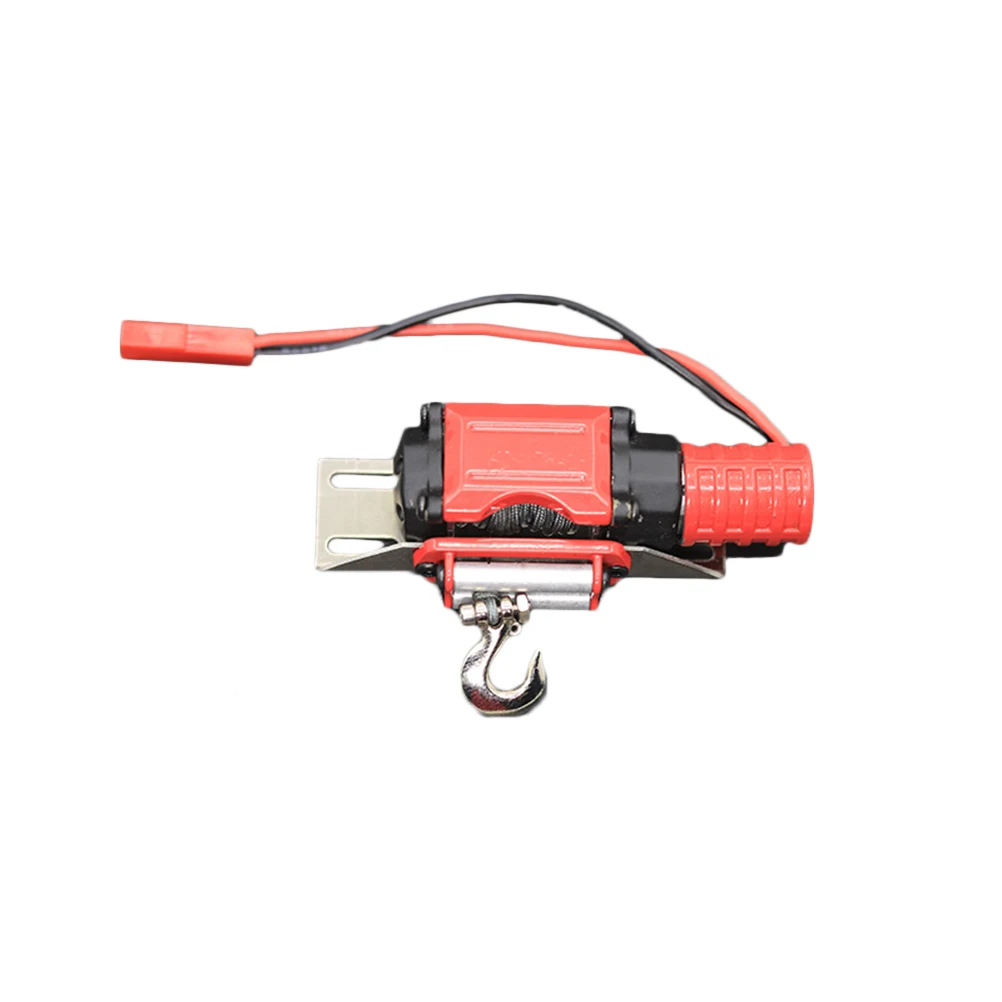 

High Simulation Metal Electric Winch Low Noise Power Saving Winch For 1 10 Rc Crawler Car Accessories Red Black
