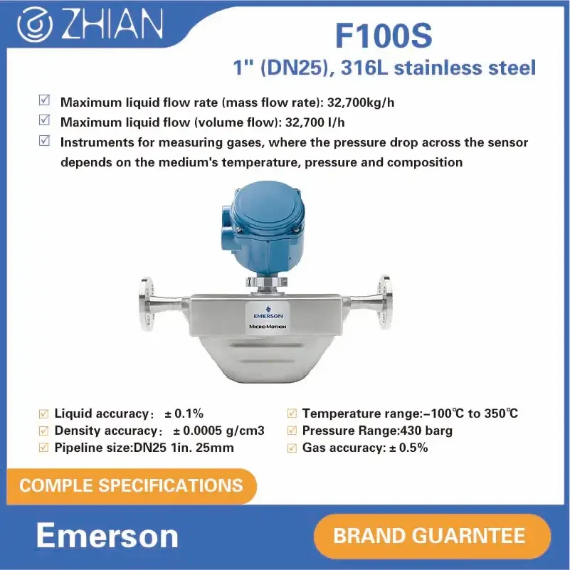 Affordable F100S Compact 1in DN25 25mm 316L Stainless Steel Coriolis Flow Density Meter Integrated Split Coriolis Mass Flowmeter