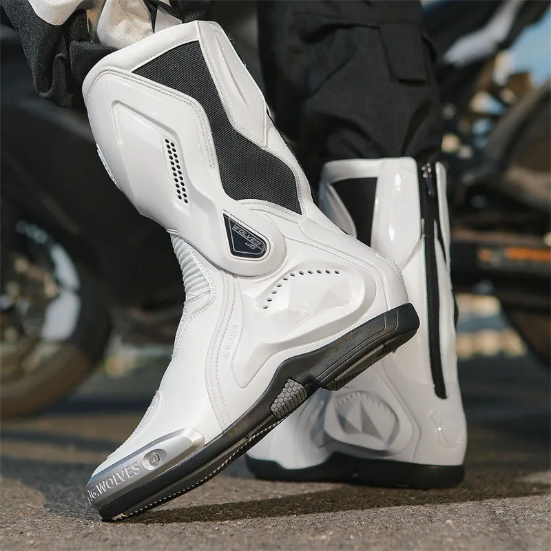 Motorcycle Cross-country Professional Racing Boots Motorbikes Platform Boots  Breathable Wear Safety To Protect Motorcyclist 47