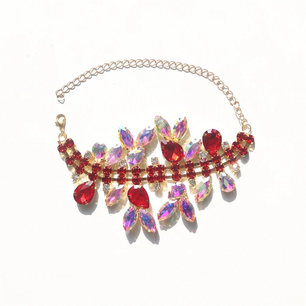 1pc xquisite Shiny Multicolor Rhinestone Bracelet Jewelry Women\'s Luxury Wedding Party Bracelet Fashion Crystal Jewelry Bracelet