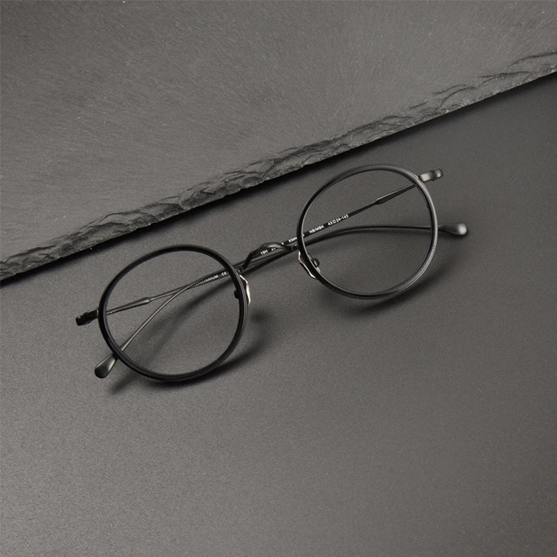 2024 Japan Luxury Brand Handmade KMN139 Men's Classic Retro Round Titanium Frame Eyeglasses Women Optical Myopia Lenses Glasses