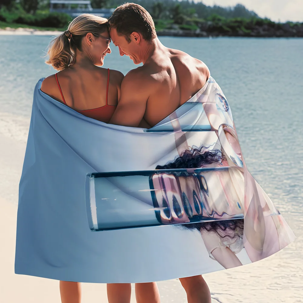 Singer Empty Hands P-Poppy Towel Quick Drying Beach Towels Are Suitable For Swimming Pools Camping Yoga And The Gym