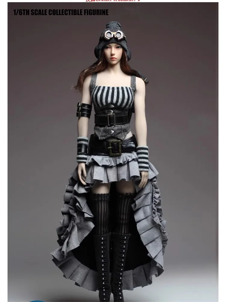 SUPER DUCK C020 1/6 Female Soldier Fashion Trends Steam Punk Dress Clothes Set Model Fit 12'' Action Figure Body In Stock