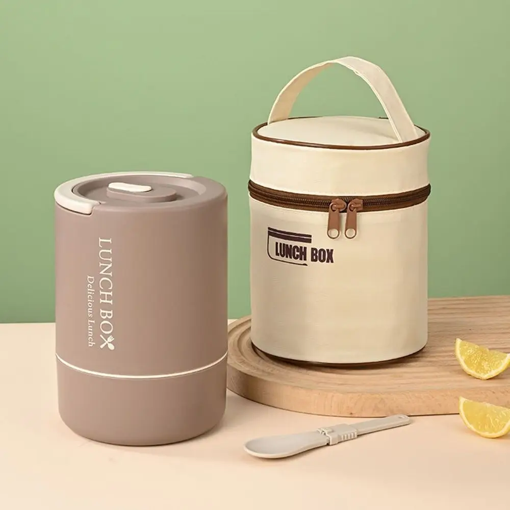 

Портативный 3-слойный ланч-бокс из нержавеющей стали, большой емкости, круглый термобокс для завтрака, штабелируемый герметичный изолированный ланч-бокс для пикника