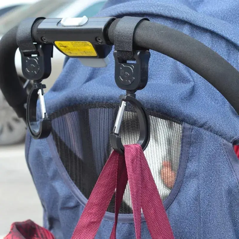 Baby Pram Hooks Rotate Hanging Bag 360 Degree Cart Organizer Storage Hanger Universal Outdoor Stroller BHL1329-FRO