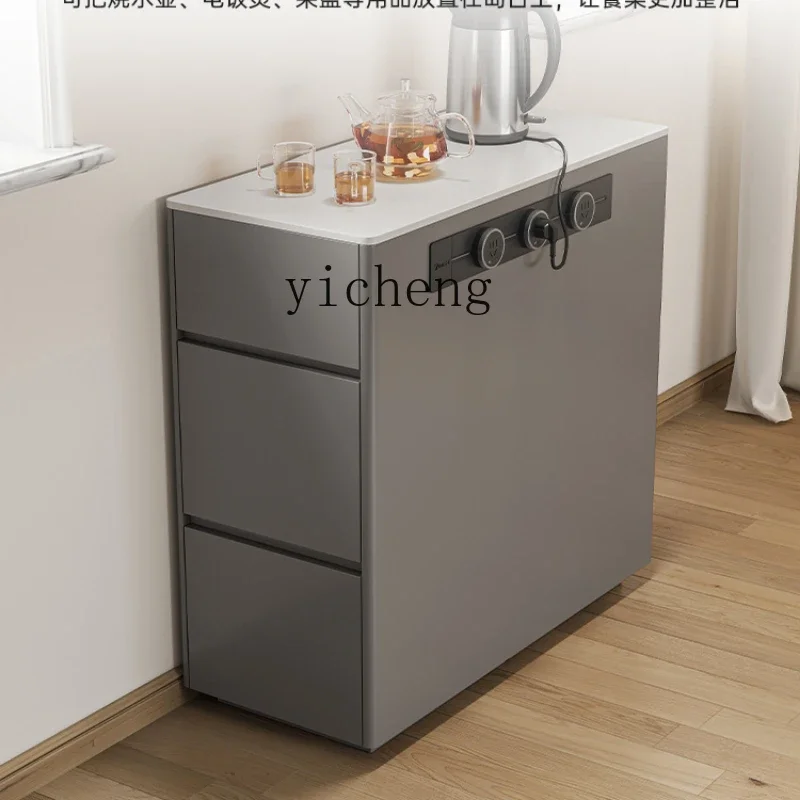 

Stone Plate Kitchen Mobile Single Island Table Head Solid Wood Small Apartment Small Guide Table