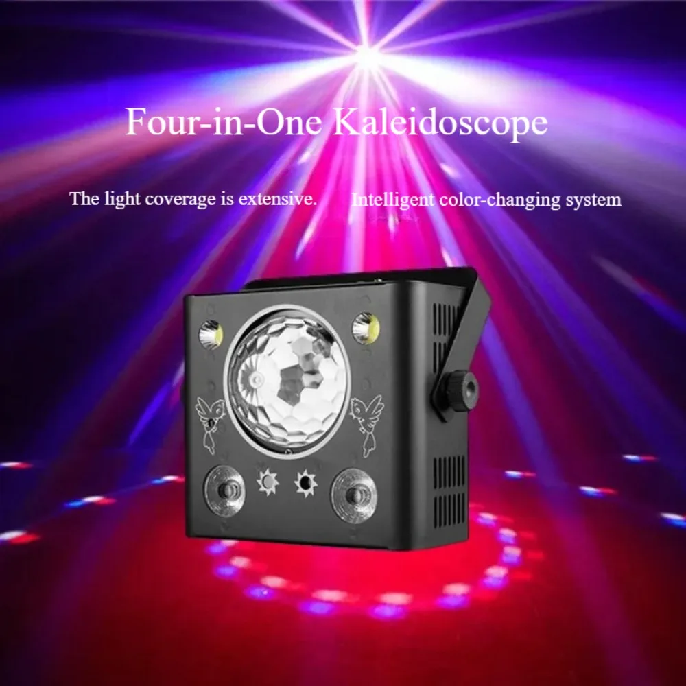 4 in 1 LED Laser Strobe Light Mini Stage Effect Lamp for KTV Party DJ Disco Bar Home Decoration Portable Multi Color Lighting