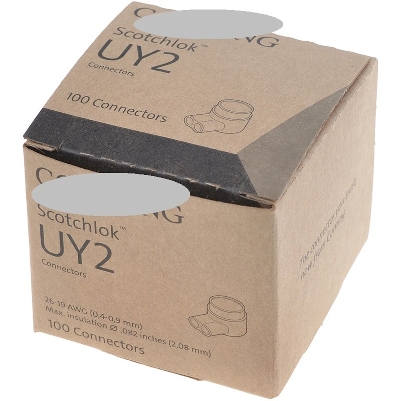 100PCS/BOX 100% Genuine Mexico UY2 Original UY2 Scotchlok Butt Connectors K2 Telephone Wire Adapters For 26-19AWG Wires