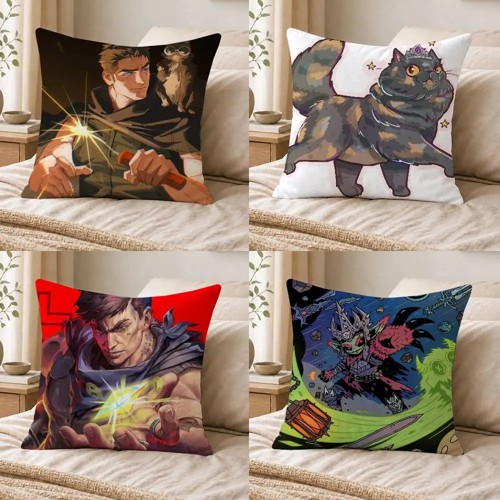D-Dungeon C-Crawler Carl Club  Double-sided Printed Square Decorative Cushion Cover for Sofa Living Room Home Decor