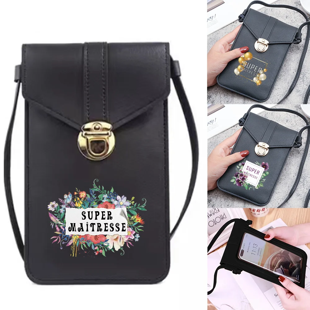Women Shoulder Bags IPhone Touch Screen Phone Pocket Maitresse Printing Wallet Large Capacity Messenger Bags Fashion Tote Bags