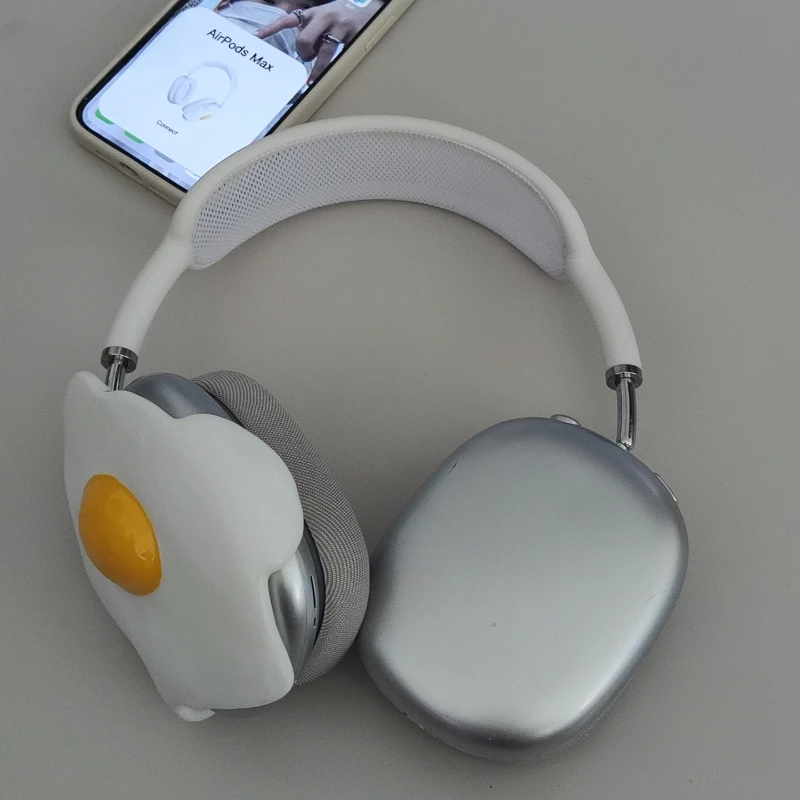 Airpod Max Shell Caso De Proteção Do Fone De Ouvido, design original, Harajuku Vento Ovo, Impressão 3D, Resina Fone De Ouvido Acessórios