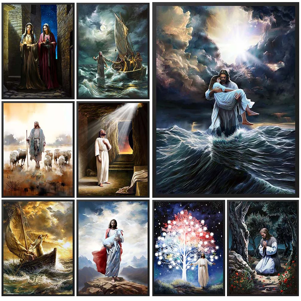 

Jesus Redemption Religion Christianity Prints Wall Pictures For Living Room Decor Poster Wall Art Canvas Painting Unframed