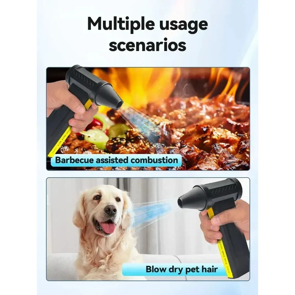 High-Speed 160000 RPM Electric Turbo Jet Fan Powerful Dust Blower Rechargeable Brushless Motor Violent Fan 60m/s