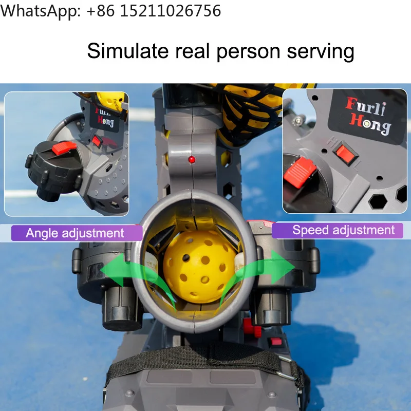 Automatic Smart Spin Shot Training Throwing Remote Spin Shot Pusun Ball Launcher Shooting Pickleball Machine